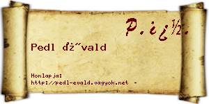 Pedl Évald névjegykártya